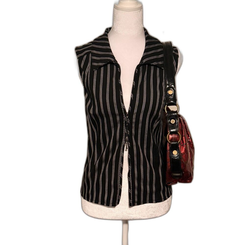 BDG Vintage Striped Zip Vest